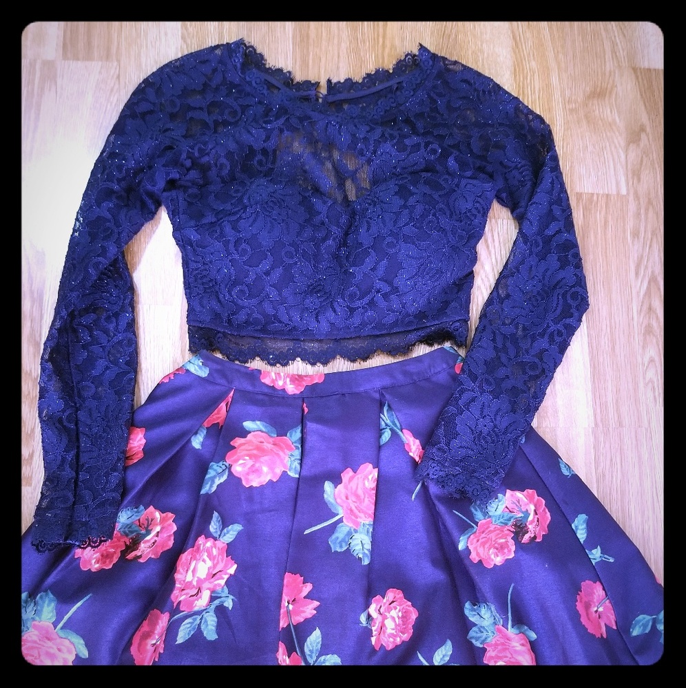 2 Piece Formal Homecoming dress